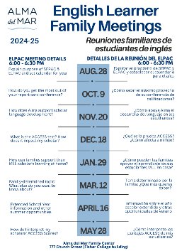 ELPAC calendar